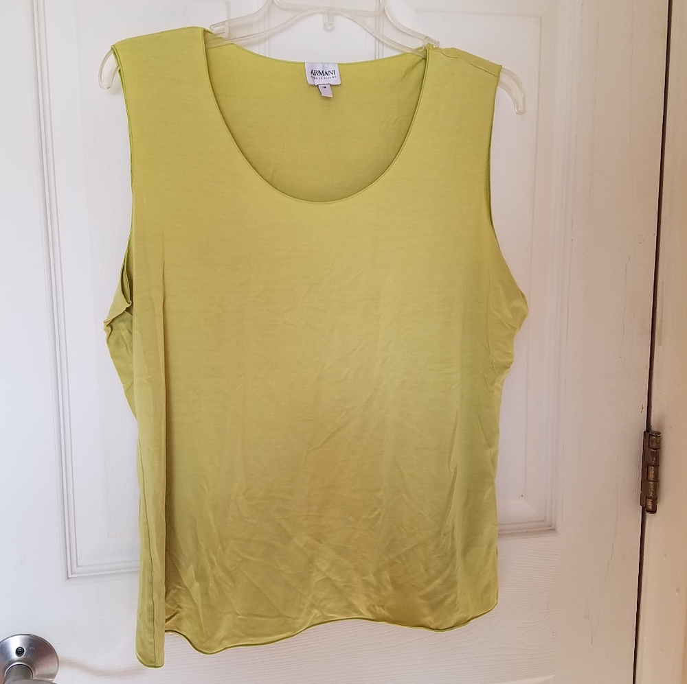 Armani Collezioni Lime Green Shirt ( Size 16)
